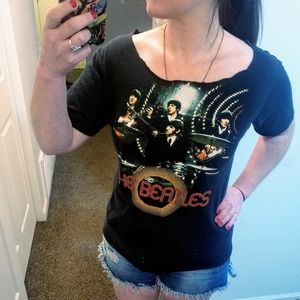 Black Beatles Band Tee